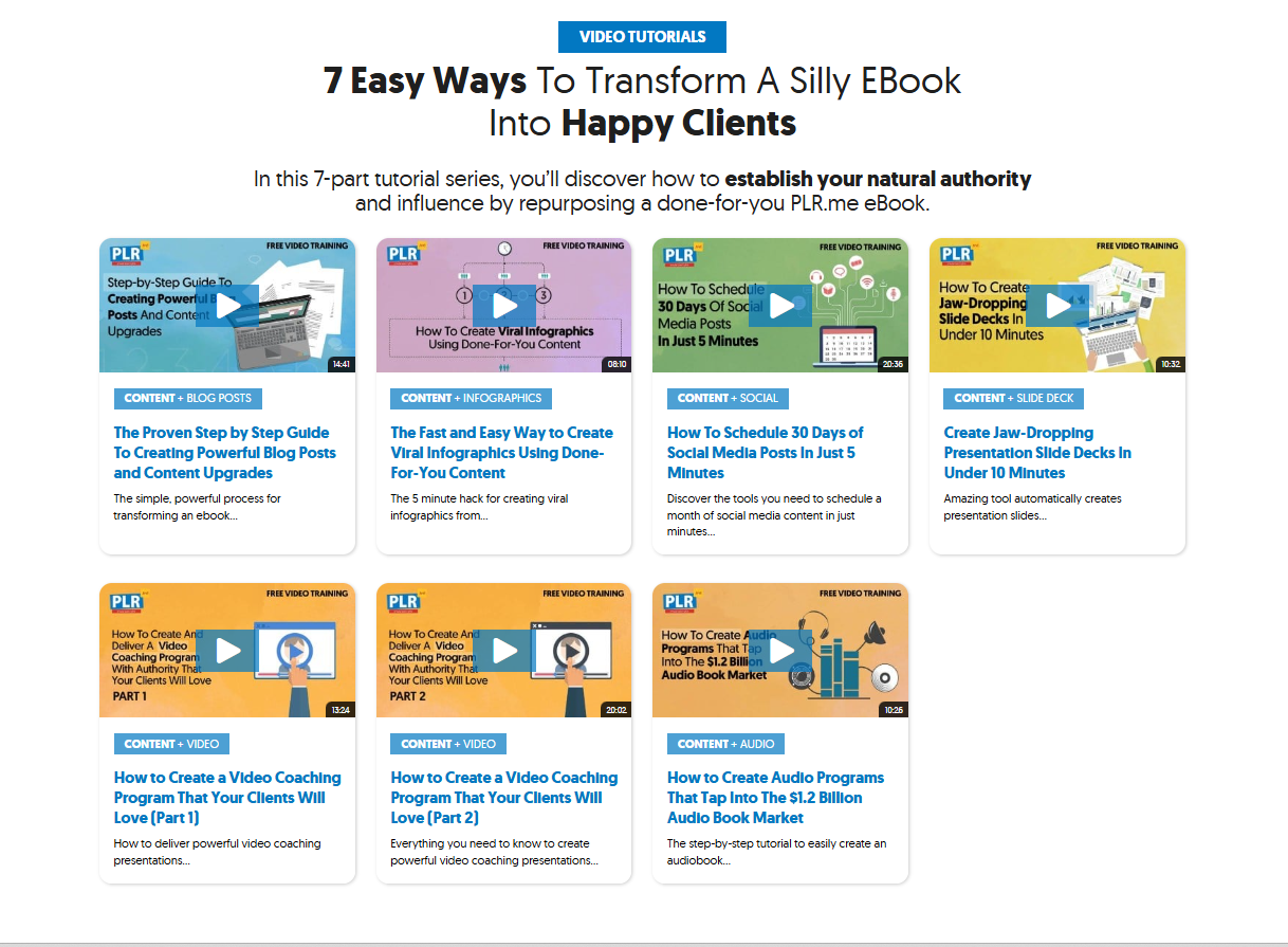 plr me training videos